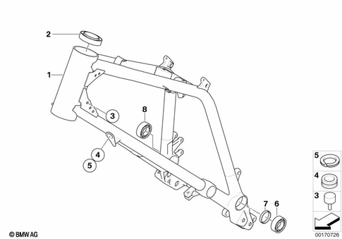 Motorcycle Frame for 2008 BMW-Motorrad G 450 X #1