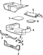 XF3Z5445594AAA - Body: Trunk Lid Trim for Lincoln: Continental Image