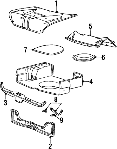 Interior Trim - Rear Body for 2000 Lincoln Continental #0