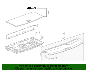 2021-2026 GM Cargo Cover Handle 85154748 GM | GMPartsDirect.com