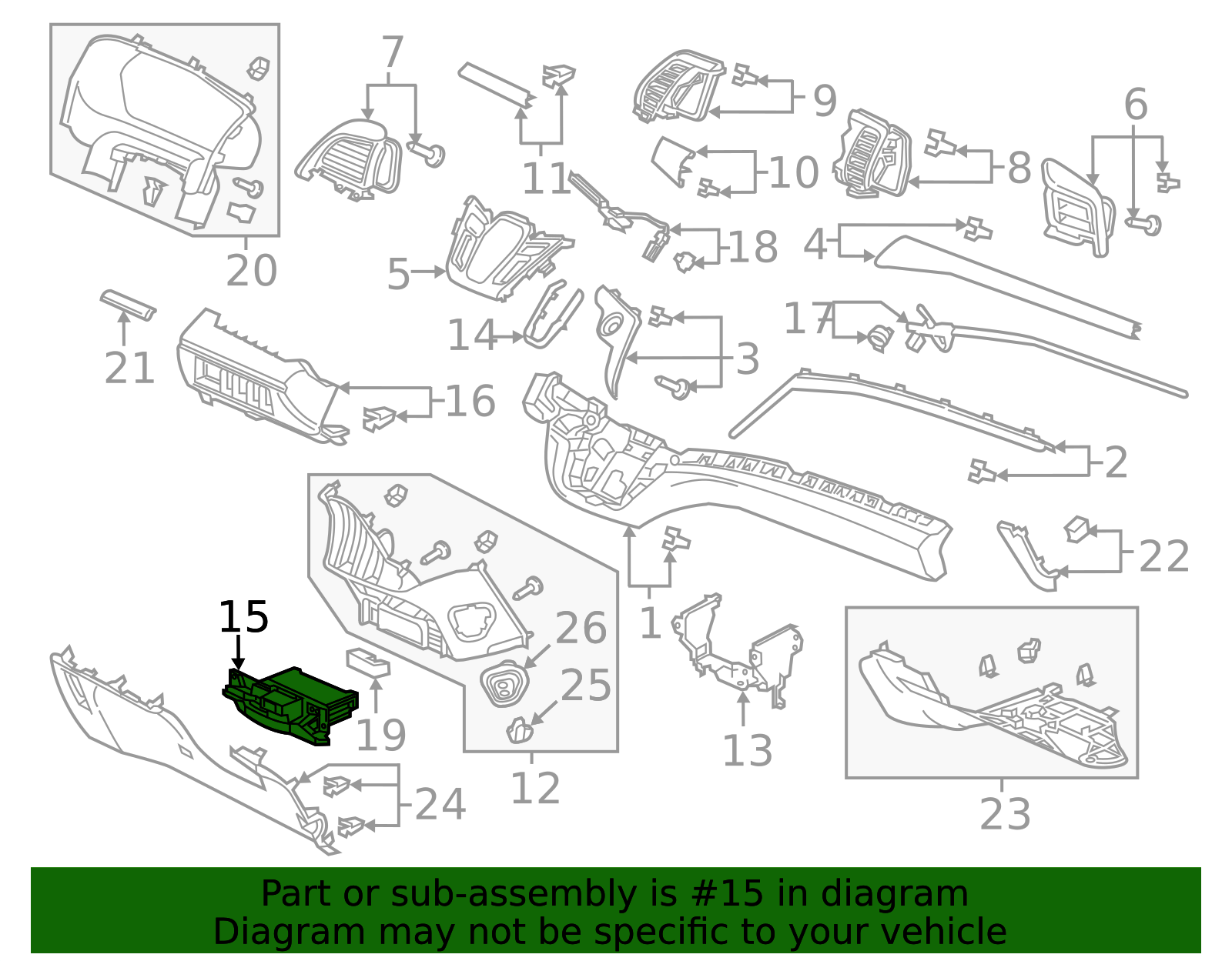 77230-THR-A01ZA - 2018-2024 Honda Odyssey - Tray Assembly Center ...