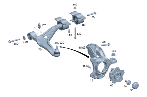 Steering Knuckle and Control Arm for 2025 Mercedes-Benz GLB35 AMG #0