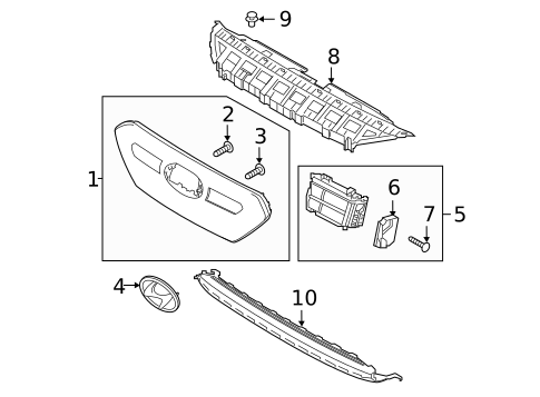 Grille & Components for 2021 Hyundai Ioniq #0