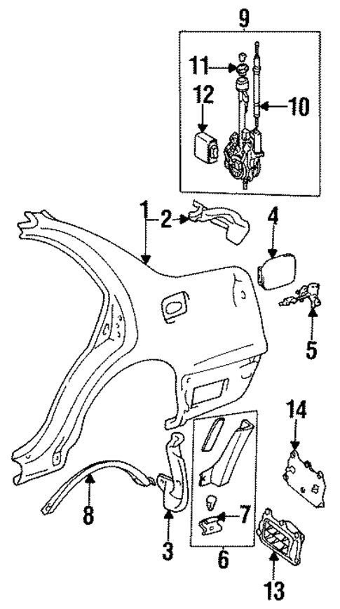 Fuel Door for 1993 Lexus GS300 #0