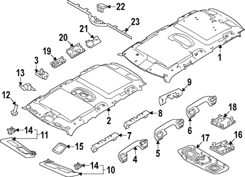 Interior Trim - Roof for 2023 Land Rover Discovery #0