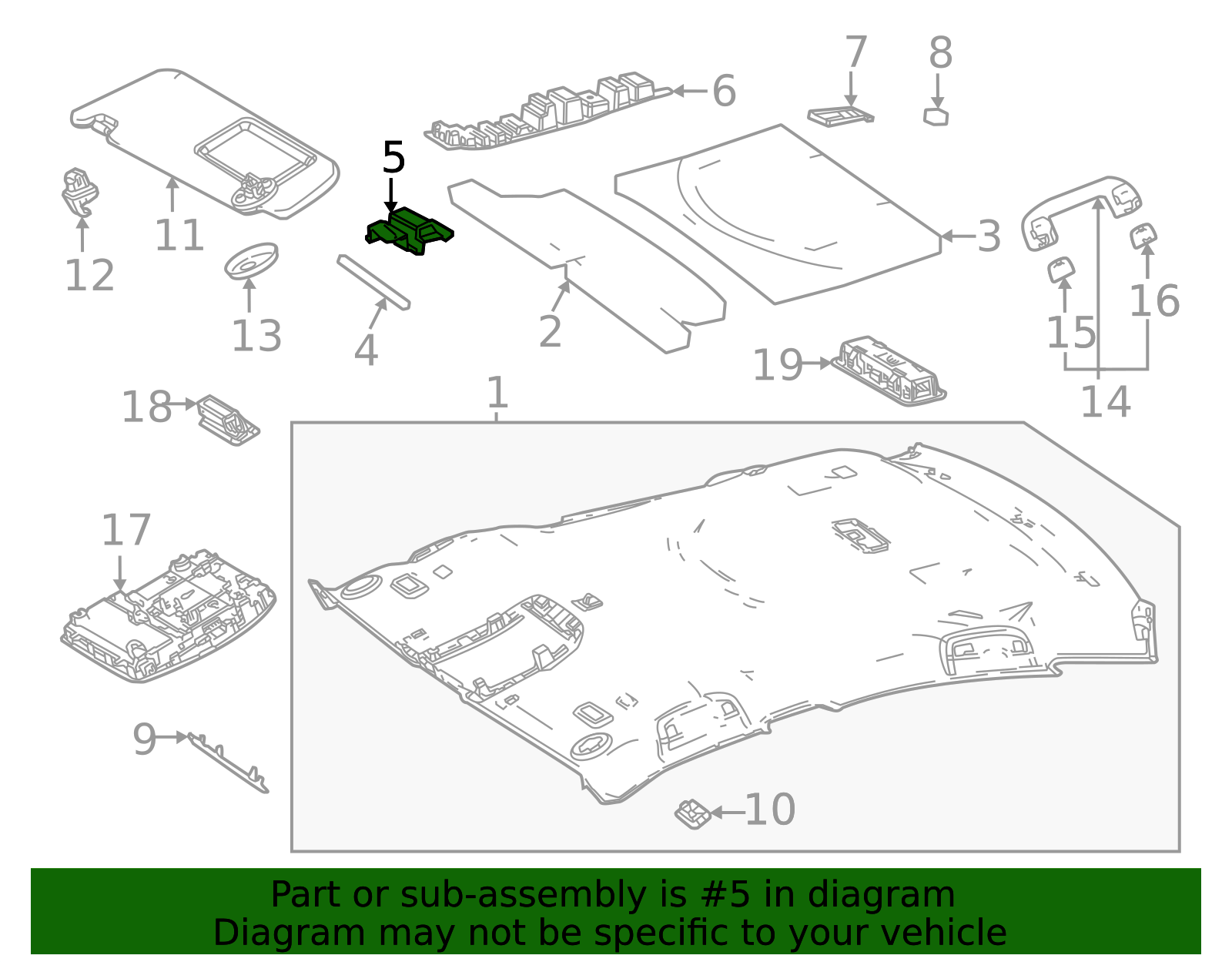 62436-62010 - Headliner Insulator Longo Toyota Parts