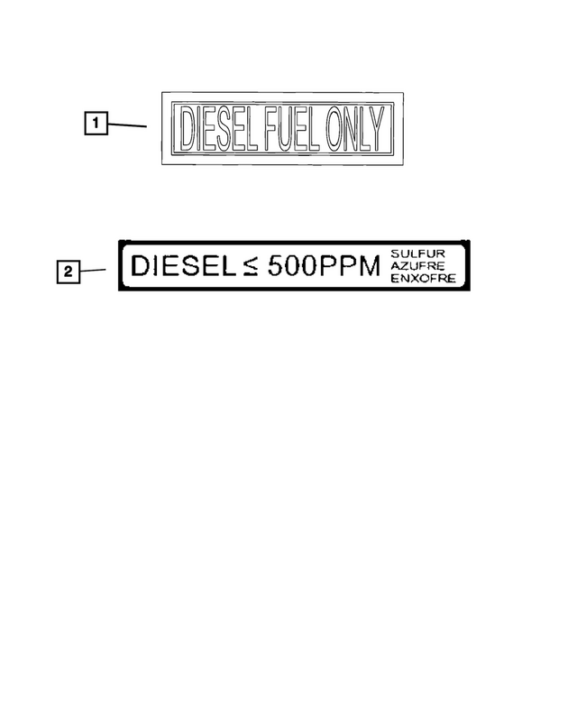 68235715AB - Labels: Diesel Fuel Only Label for Mopar Image