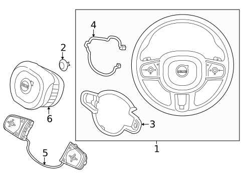 Steering Wheel & Trim for 2019 Volvo S90 #1