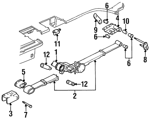 Rear Suspension for 1997 Chrysler Town & Country #2