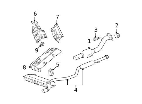 Exhaust Components for 2008 Dodge Caliber #1