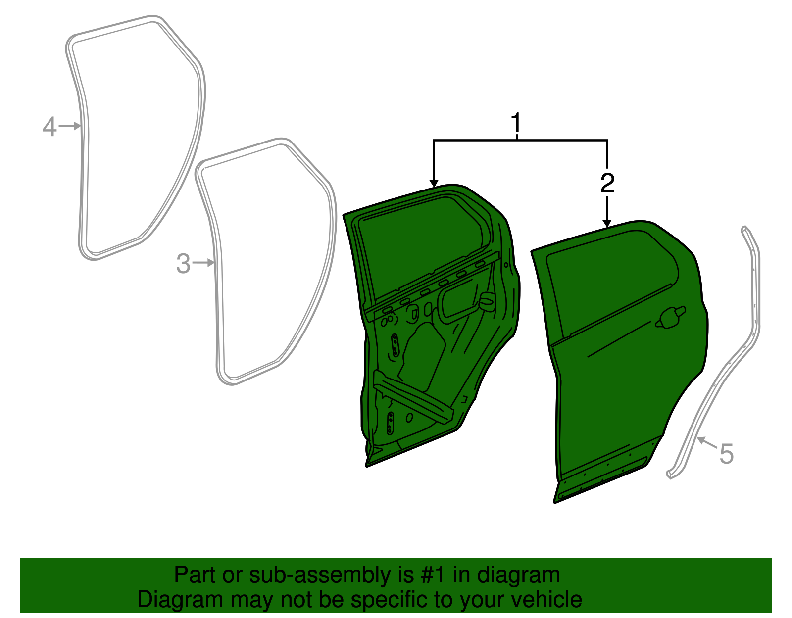 2013-2022 Buick Encore Door Shell 42741563 GM | GMPartsDirect.com