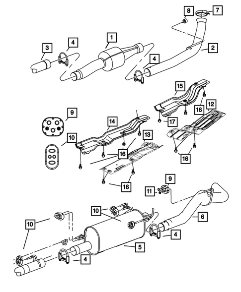 Exhaust System for 2008 Dodge Ram 3500 #1