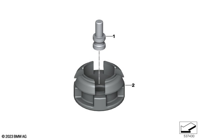 61218537798 - General Electrical System: Jump Start Terminal - M6X14 znni si for BMW-Motorrad Image