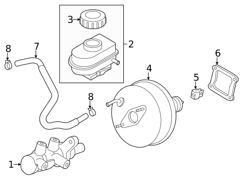Master Cylinder - Components On Dash Panel for 2015 Mazda MX-5 Miata #0