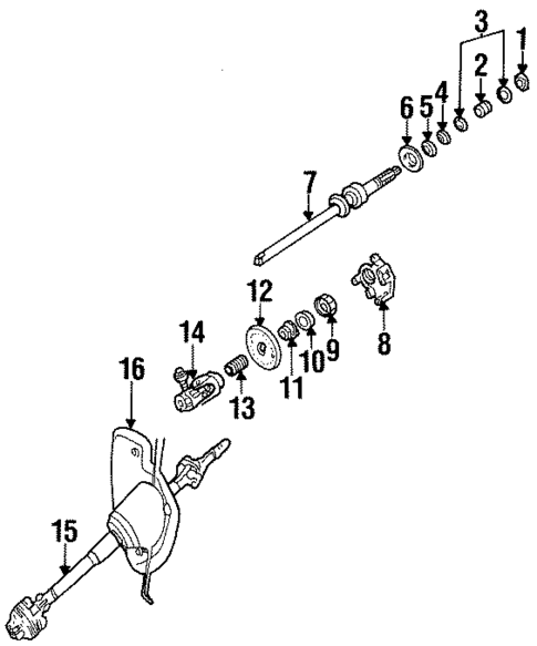 Shaft & Internal Components for 1996 Ford Thunderbird #0