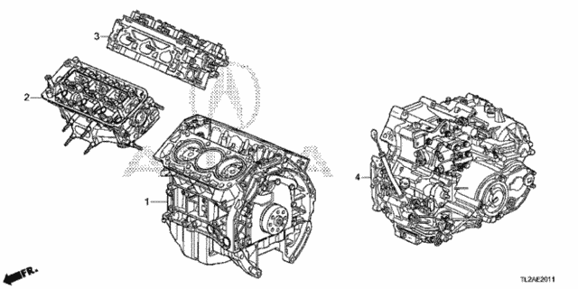 Engine Assy. - Transmission Assy. (V6) for 2014 Acura TSX #0