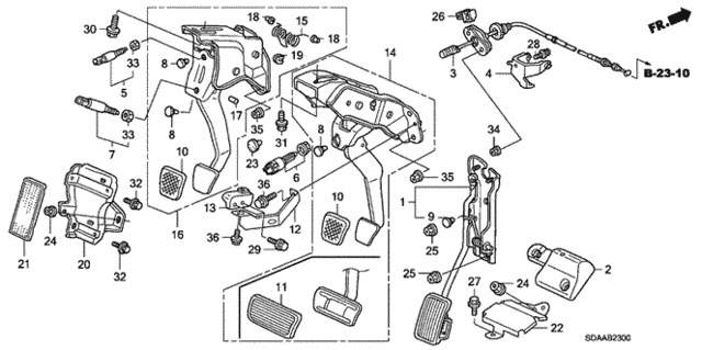 Pedal for 2007 Honda Accord #0
