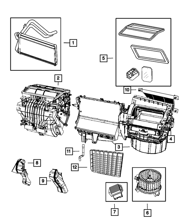 5191353AB - Air Conditioners and Heaters: A/c And Heater Duct for Mopar Image