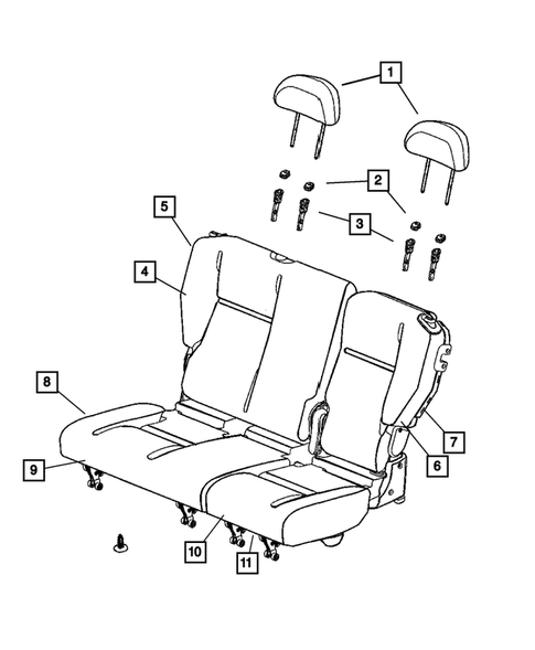 Rear Seats - Second Row for 2010 Chrysler PT Cruiser #1
