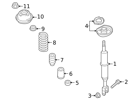 Struts & Components for 2009 Audi A4 Quattro #1