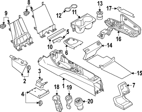 Center Console for 2025 BMW X1 #0