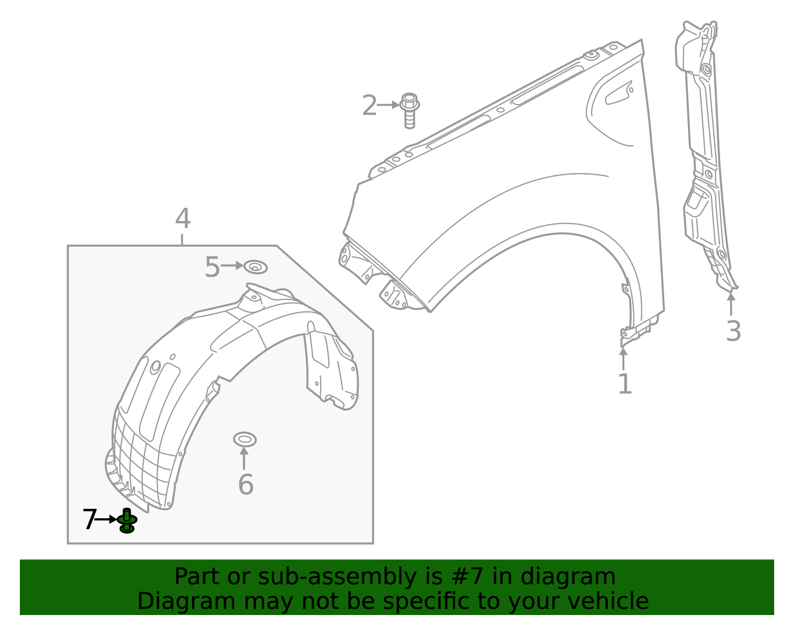 86829 G3000 - Fender Liner Rivet 2020-2025 Kia | Kia Cheap Parts
