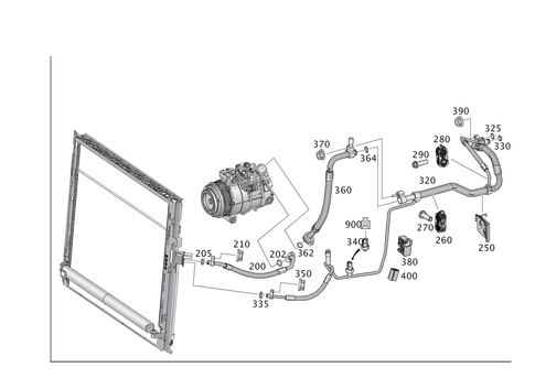 Refrigerant Line Routing for 2015 Mercedes-Benz GL350 #0