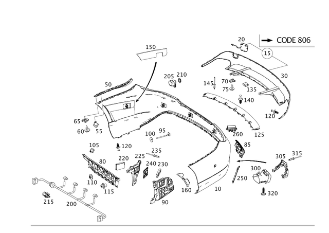1178852422 - : Towing Eye Cover for Mercedes-Benz Image