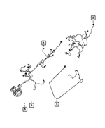 68365304AB - Electrical: Front Door Wiring, Left Front Door for Ram: 1500, 2500, 3500 Image