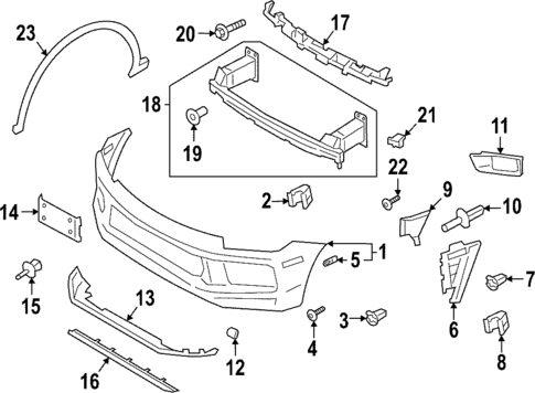 Bumper & Components - Front for 2022 Porsche Cayenne #0