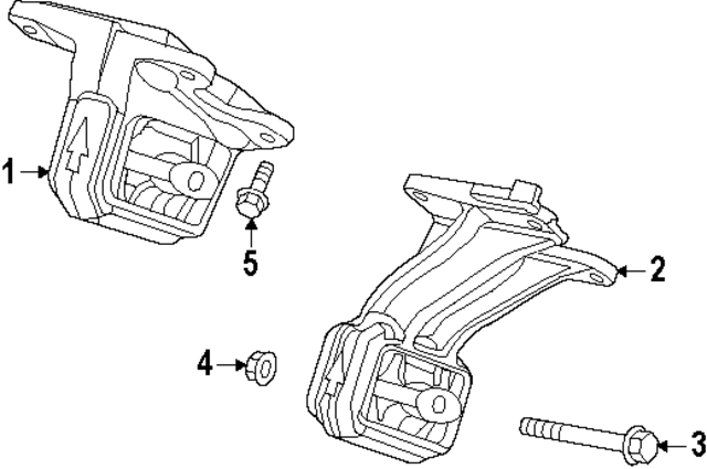 6511170AA - Engine: Motor Mount Bolt for Mopar Image