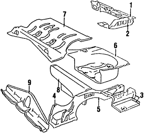 Rear Body for 1988 Volvo 740 #0