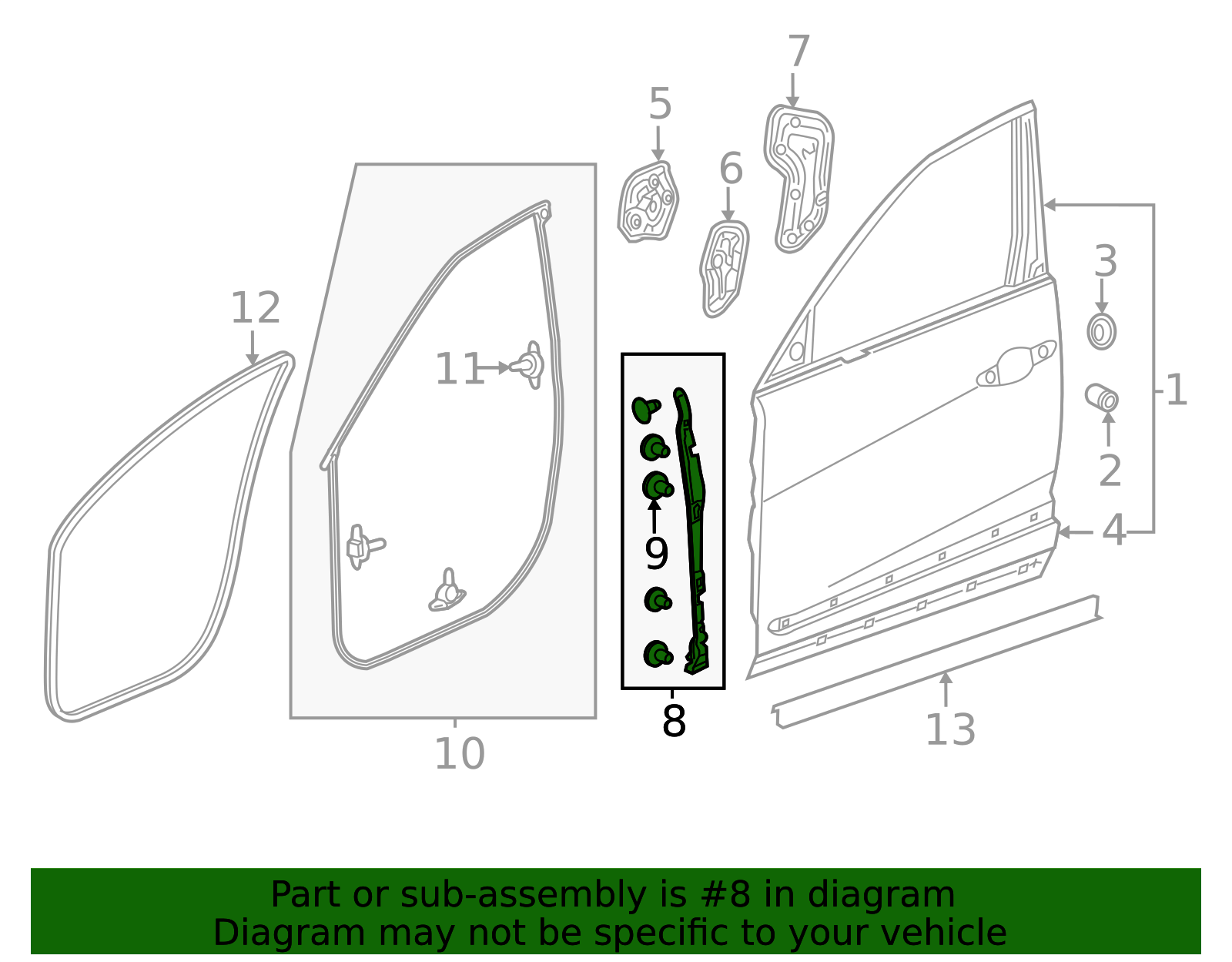 72376-TJB-A01 - 2019-2021 Acura RDX - Seal, L Front Door Gap | All