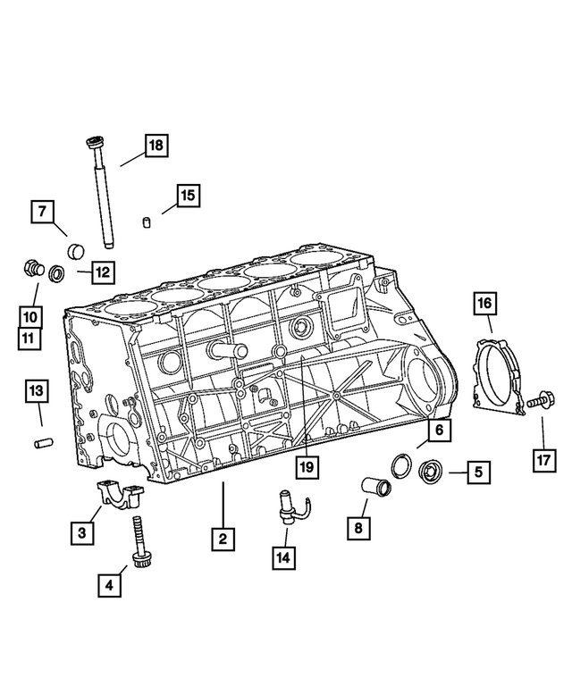 68055198AA - 2.7L Diesel - Mercedes Benz [EX8]: Dowel for Mopar Image