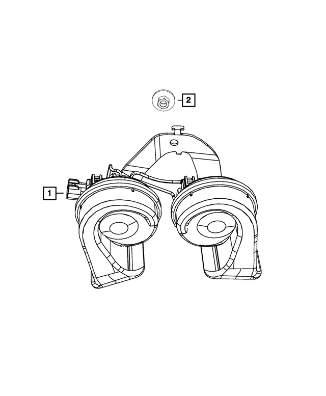 6509473AA - Electrical: Hex Lock Coned Washer Nut And Washer for Mopar Image image