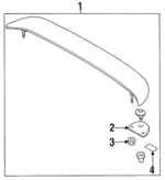 9605265F00 - : Spoiler Assembly Spacer for Nissan Image