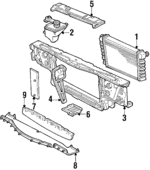 20687387 - Body: Header Panel Support for Cadillac: Brougham, DeVille, Fleetwood Image