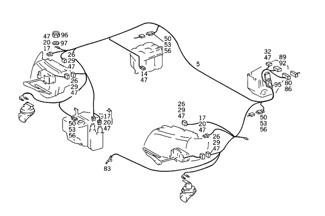 1405402806 - Electrical Equipment and Instruments: Line for Mercedes-Benz: 400SE, 400SEL, 500SEL, 600SEL, S420 Image image
