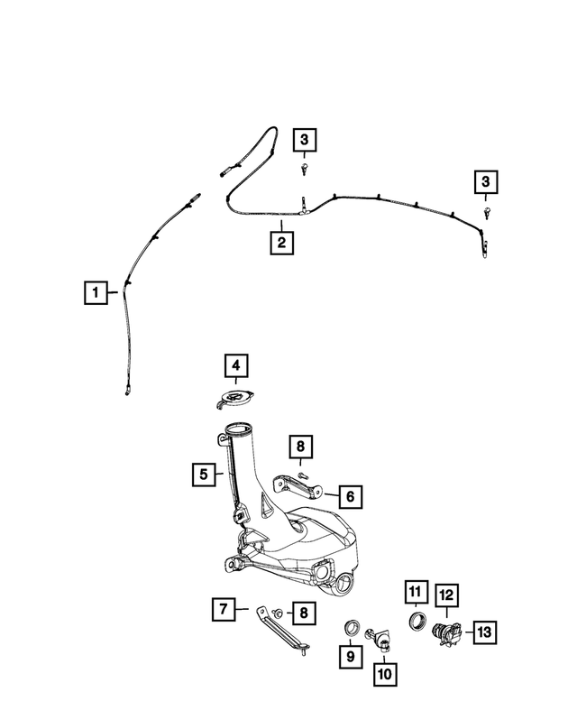 68217041AC - Electrical: Windshield Washer Nozzle for Mopar Image image