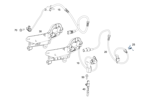 Front Axle Wiring for 2020 Mercedes-Benz CLA35 AMG #0