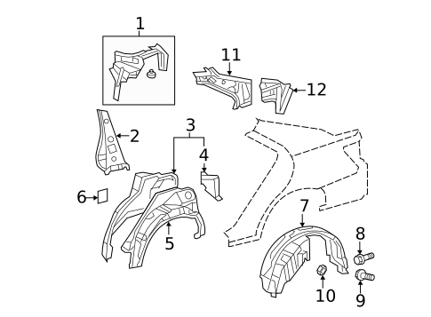 Inner Structure for 2011 Toyota Camry #1