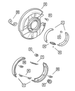 5096552AA - Parking Brake: Brake Shoe Kit for Mopar Image