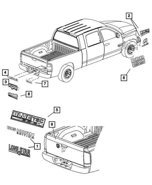 Nameplates for 2009 Dodge Ram 3500 #0