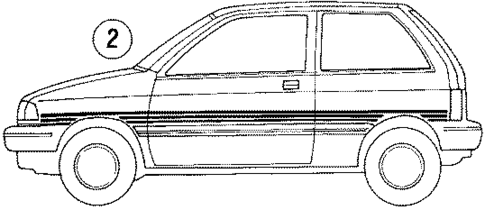 Stripe Tape for 1990 Ford Festiva #0
