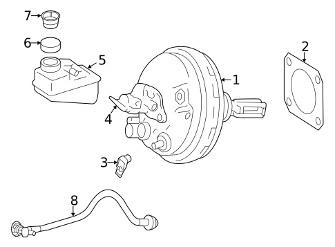 Master Cylinder - Components On Dash Panel for 2015 Mercedes-Benz ML 400 #0