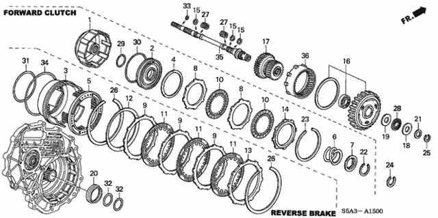 CVT Input Shaft - Forward Clutch (CVT) for 2002 Honda Civic #0