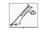 622100E250C1 - Body: Windshield Pillar Trim for Lexus: TX350, TX500h, TX550h+ Image