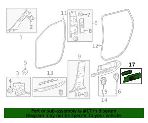 67926 Short Code 67926-0E090-C1 - Door Trim Sill Plate Insert For 2024-2025 Lexus TX500h ...