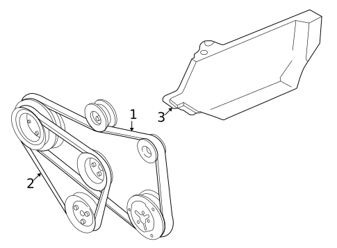 Belts & Pulleys for 1999 Volkswagen Cabrio #0