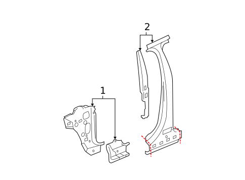 Hinge Pillar for 2009 Saturn Aura #0